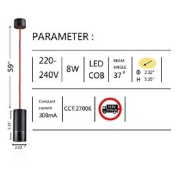 1-flammige Mini-Pendelleuchte, schwarz eloxiert mit Aluminium