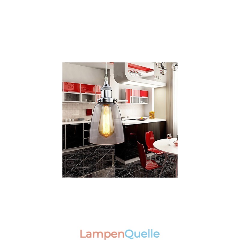 Moderne Chrom Glas Vintage Industrie Retro Fitting Edison Pendelleuchte Cafe Veranda Licht