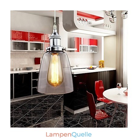 Moderne Chrom Glas Vintage Industrie Retro Fitting Edison Pendelleuchte Cafe Veranda Licht