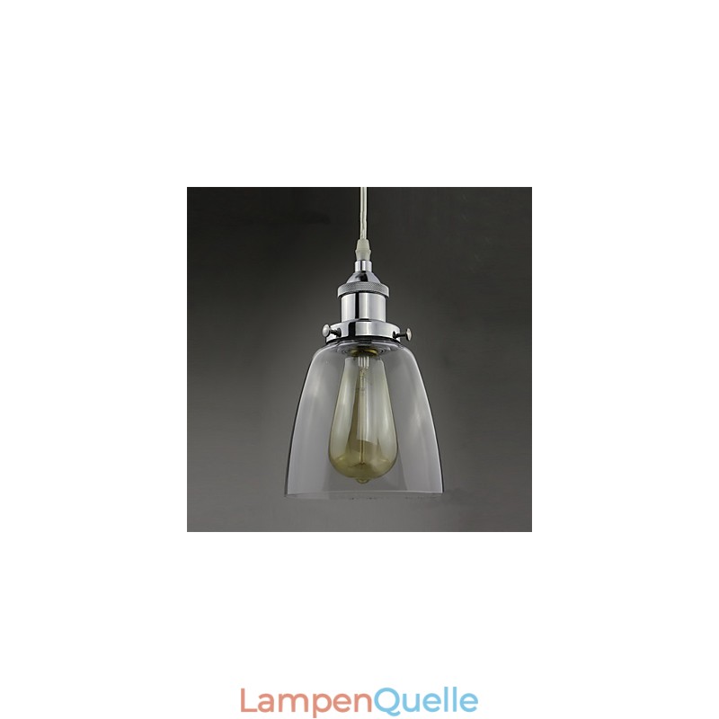Moderne Chrom Glas Vintage Industrie Retro Fitting Edison Pendelleuchte Cafe Veranda Licht