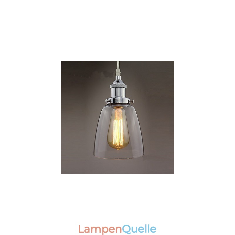 Moderne Chrom Glas Vintage Industrie Retro Fitting Edison Pendelleuchte Cafe Veranda Licht