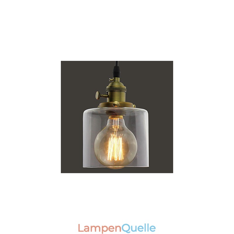 Glas Messing Retro Vintage Industrielle ART Cafe Garage Pendelleuchte