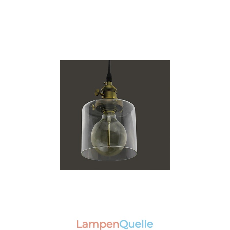 Glas Messing Retro Vintage Industrielle ART Cafe Garage Pendelleuchte