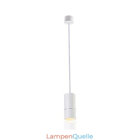 GE 05032 8W 136mm 1-flammige Mini-Pendelleuchte, gepudert weiß mit Aluminium GE 05032 8W 136mm 1-flammige Mini-Pendelleuchte, gepudert weiß mit Aluminium
