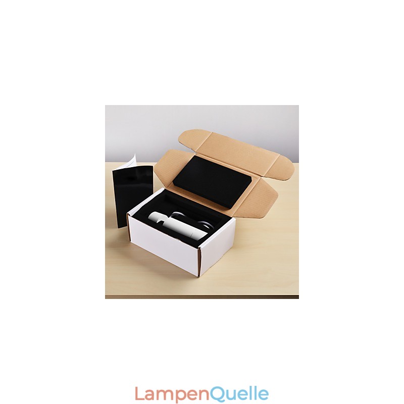 GE 05032 8W 136mm 1-flammige Mini-Pendelleuchte, gepudert weiß mit Aluminium