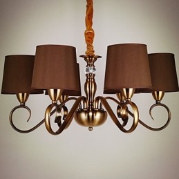 Rustikaler Kronleuchter im Vintage-Mini-Stil aus galvanisiertem Metall der Lodge