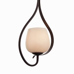 Eisenmalerei Pendelleuchte mit Glasschirm Klassische Beleuchtung Lampe 1 Kopf