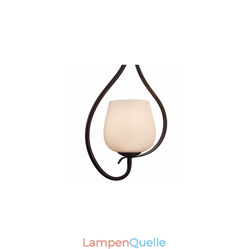 Eisenmalerei Pendelleuchte mit Glasschirm Klassische Beleuchtung Lampe 1 Kopf