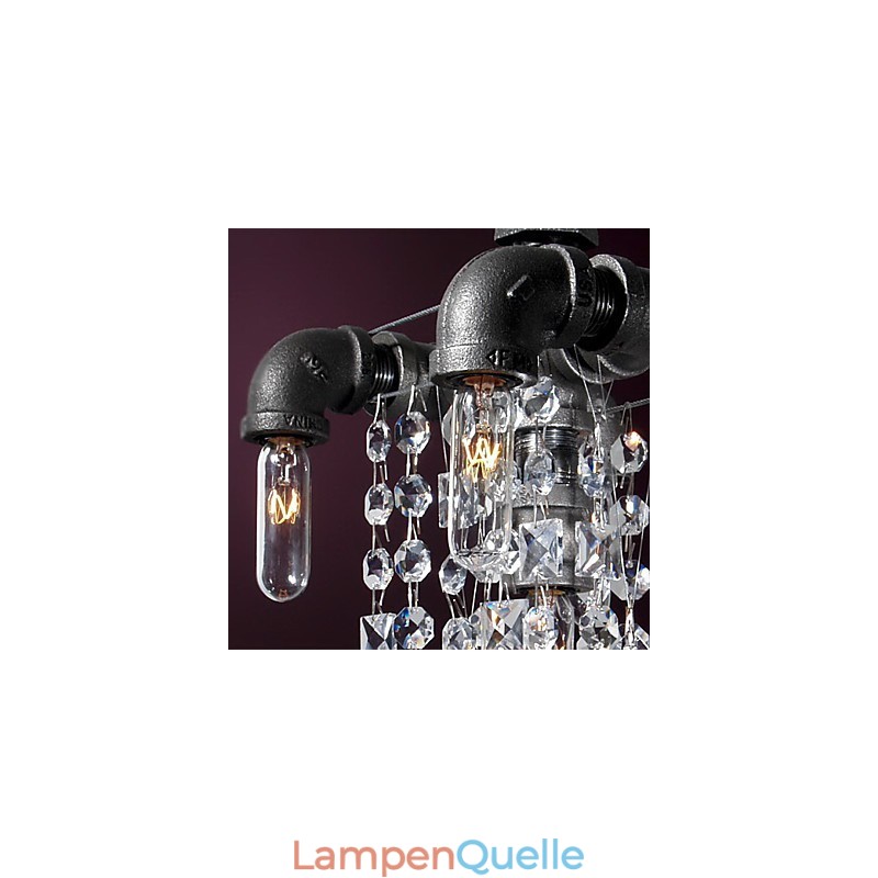 Charakteristische Pendelleuchte mit 5 Lichtern im nordamerikanischen Stil im Rohrdesign