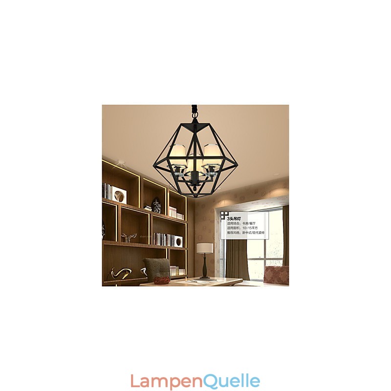Pendelleuchten 3 Lichter Country Outdoor Metall