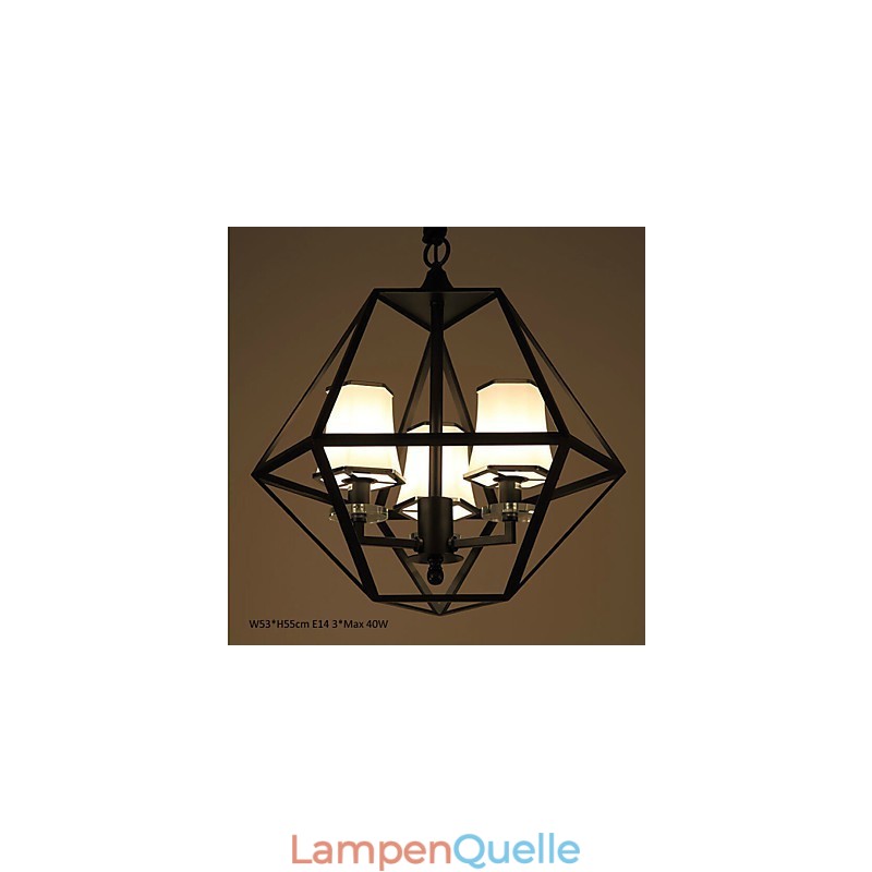 Pendelleuchten 3 Lichter Country Outdoor Metall