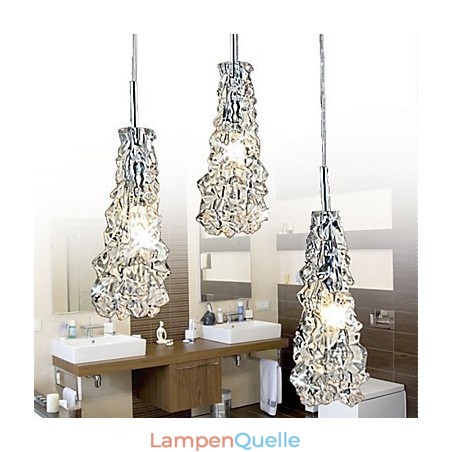 Tradition Classic Kronleuchter aus transparentem Glas mit 3 Lichtern Tradition Classic Kronleuchter aus transparentem Glas mit 3 Lichtern