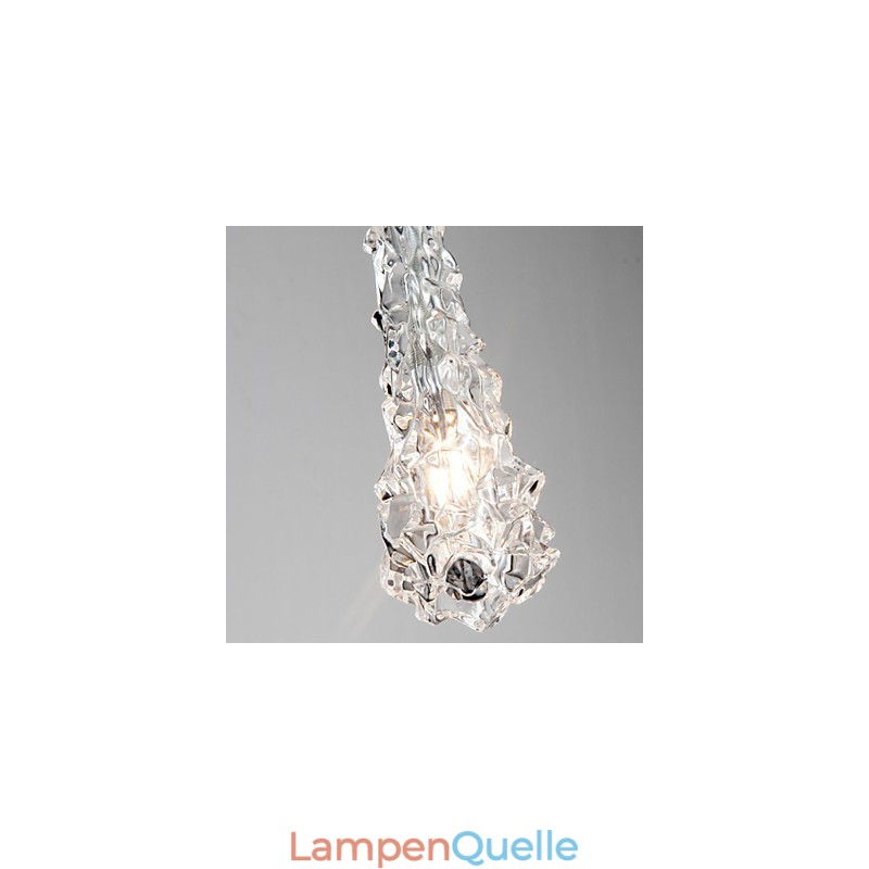 Tradition Classic Kronleuchter aus transparentem Glas mit 3 Lichtern