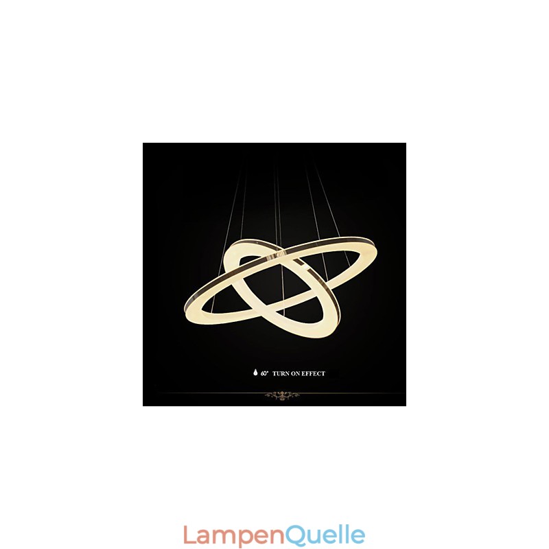 Acryl Pendelleuchte Runde Kronleuchter Beleuchtung mit 2 Ringen Lampen Leuchten