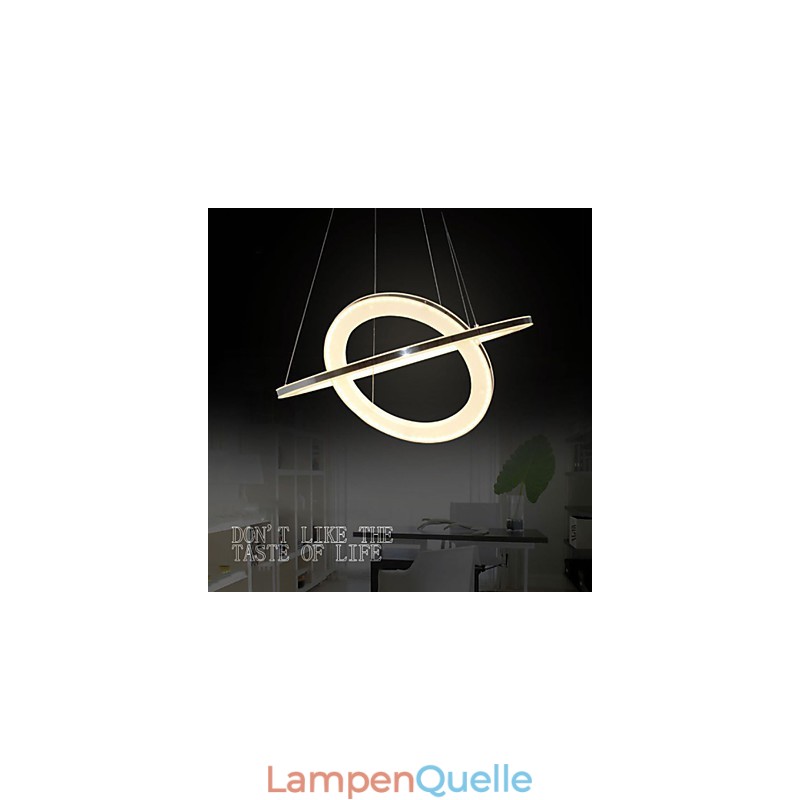 Acryl Pendelleuchte Runde Kronleuchter Beleuchtung mit 2 Ringen Lampen Leuchten