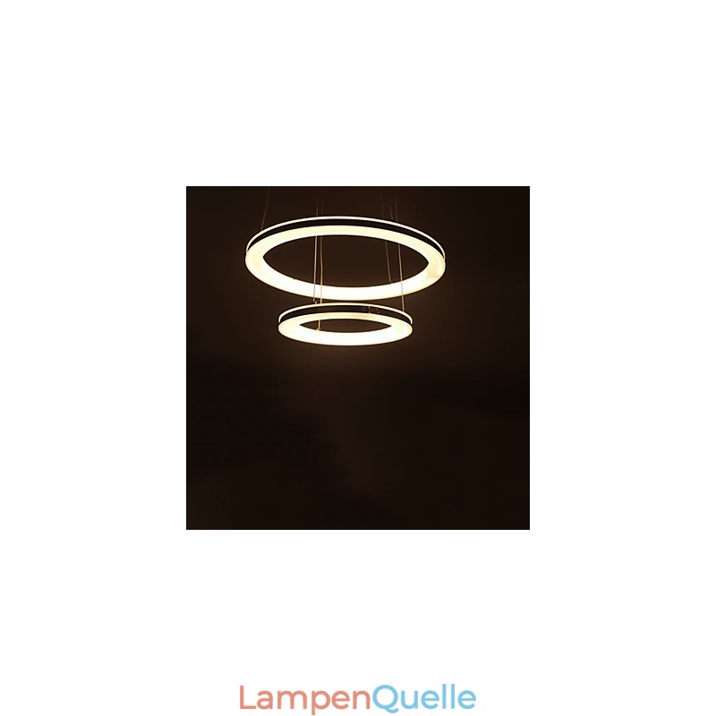 Acryl Pendelleuchte Runde Kronleuchter Beleuchtung mit 2 Ringen Lampen Leuchten