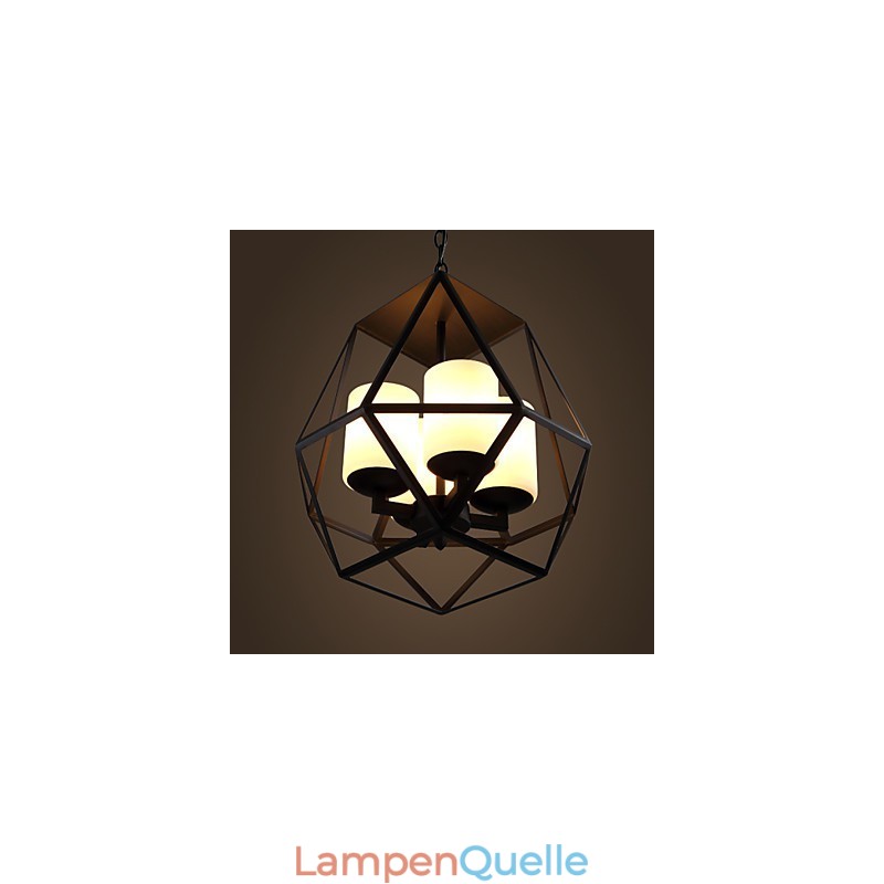 Top level Americange Vintage schwarz Eisen Lampe Moderne Kronleuchter Kronleuchter 4 lichter