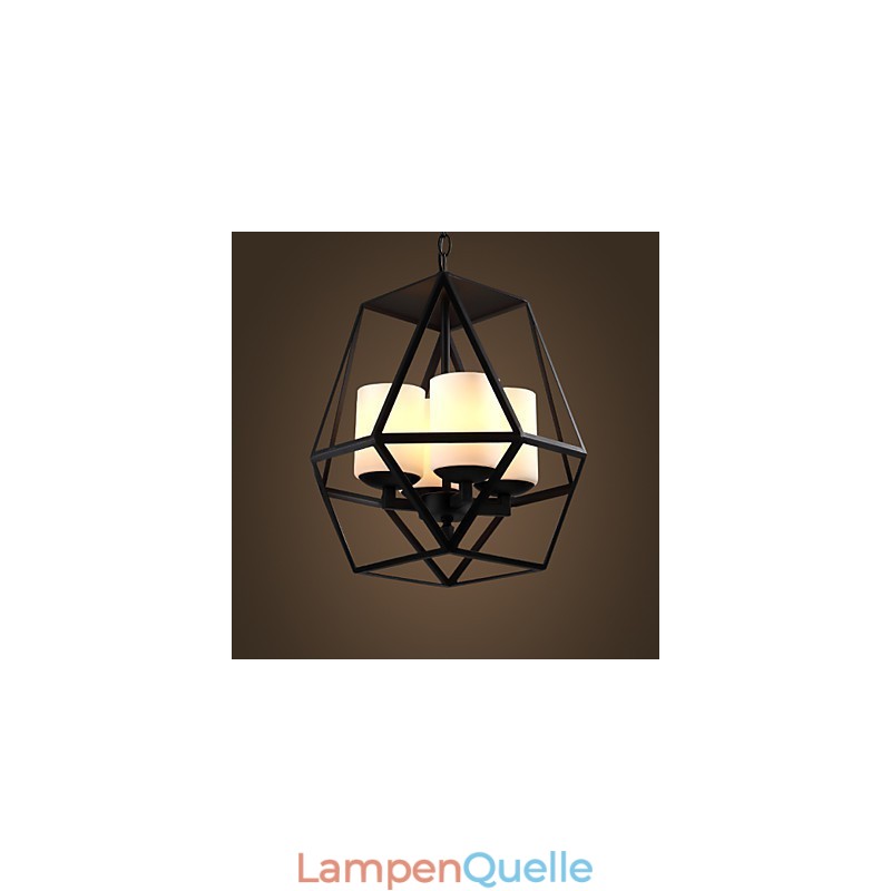 Top level Americange Vintage schwarz Eisen Lampe Moderne Kronleuchter Kronleuchter 4 lichter