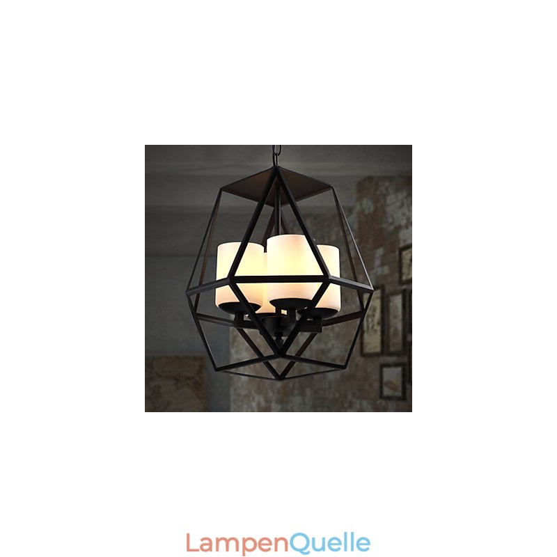 Top level Americange Vintage schwarz Eisen Lampe Moderne Kronleuchter Kronleuchter 4 lichter