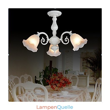 Deckenleuchte Drei Lichter Weiß Europäische Retro Klassisch Deckenleuchte Drei Lichter Weiß Europäische Retro Klassisch