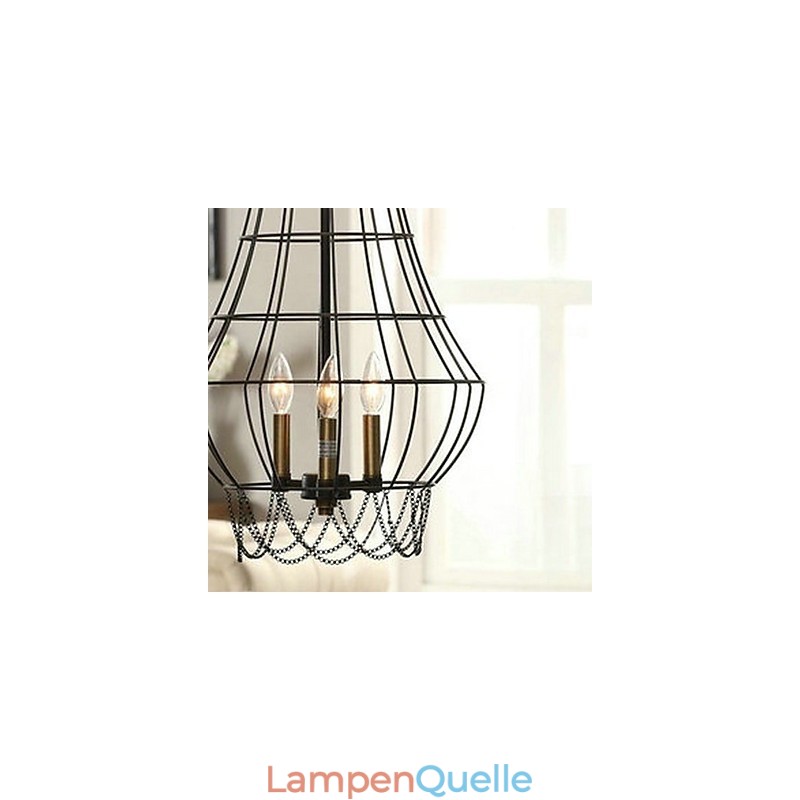 Pendelleuchte aus bemaltem Metall im Landhausstil im Mini-Stil