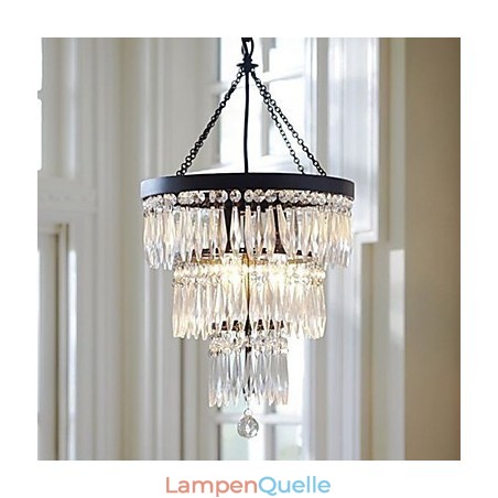 Pendelleuchte 3-flammig Modern Elegant Metall Kristall Malerei Pendelleuchte 3-flammig Modern Elegant Metall Kristall Malerei