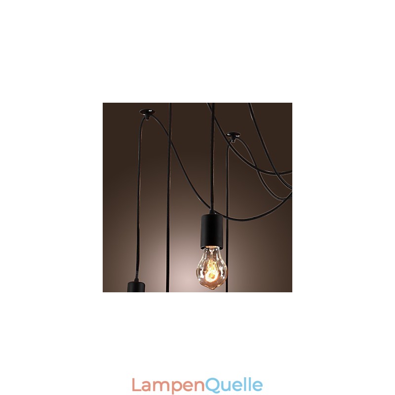 Kronleuchter Vintage Design Glühbirnen inklusive Wohnzimmer 10 Lichter Pendelleuchte