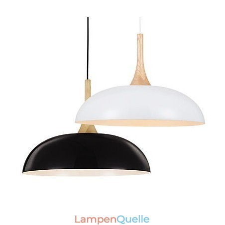 Mini Künstlerische Pendelleuchte 1 Licht Moderne Schlichtheit Schwarz Weiß Finish Aluminium & Holz Droplight Mini Künstlerische Pendelleuchte 1 Licht Moderne Schlichtheit Schwarz Weiß Finish Aluminium & Holz Droplight