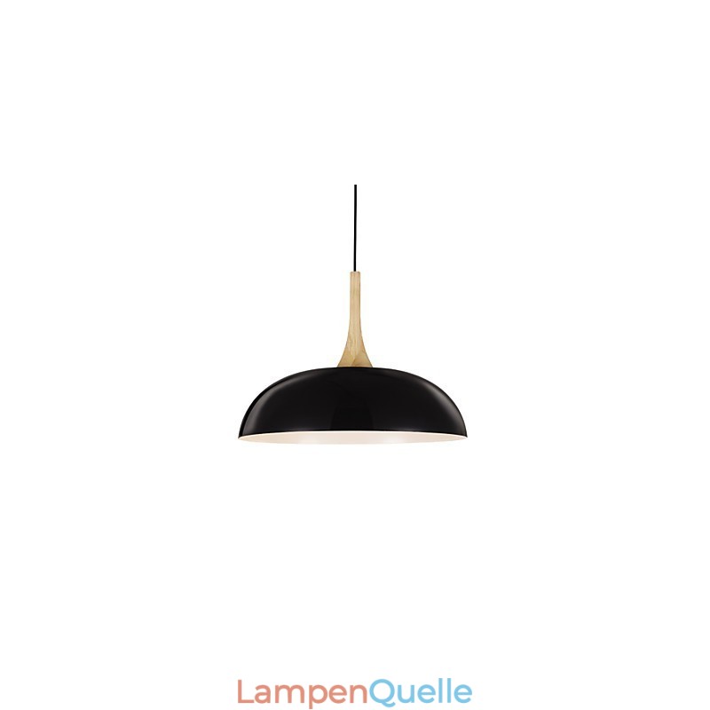 Mini Künstlerische Pendelleuchte 1 Licht Moderne Schlichtheit Schwarz Weiß Finish Aluminium & Holz Droplight