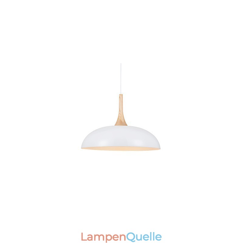Mini Künstlerische Pendelleuchte 1 Licht Moderne Schlichtheit Schwarz Weiß Finish Aluminium & Holz Droplight
