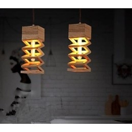 Pendelleuchten Country Holz Bambus