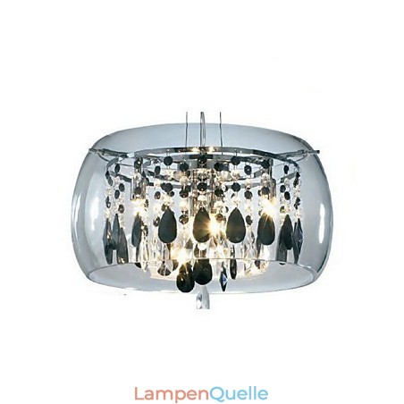Moderne, zeitgenössische Pendelleuchte im Trommelkristall-Mini-Stil mit galvanisierter Beschichtung Moderne, zeitgenössische Pendelleuchte im Trommelkristall-Mini-Stil mit galvanisierter Beschichtung
