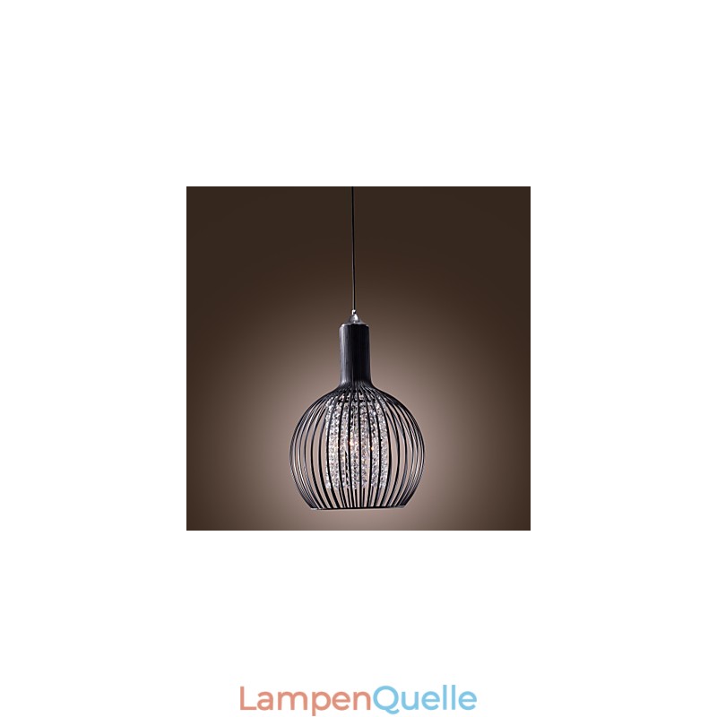 Moderne zeitgenössische Laterne Kristall Mini Stil galvanisierte Pendelleuchte