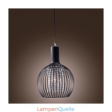 Moderne zeitgenössische Laterne Kristall Mini Stil galvanisierte Pendelleuchte