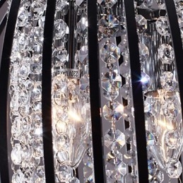 Moderne zeitgenössische Laterne Kristall Mini Stil galvanisierte Pendelleuchte