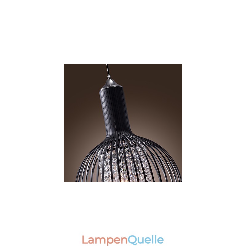 Moderne zeitgenössische Laterne Kristall Mini Stil galvanisierte Pendelleuchte