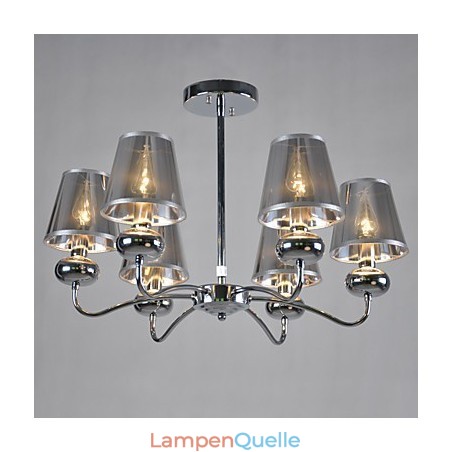 Vintage Kronleuchter 6 Lichter Klassische Stoff Metall Malerei Vintage Kronleuchter 6 Lichter Klassische Stoff Metall Malerei