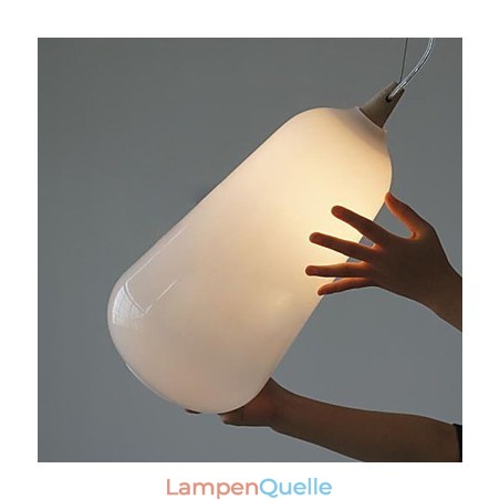 Milchweiße Glasflasche Pendelleuchte Natural Curve Milchweiße Glasflasche Pendelleuchte Natural Curve