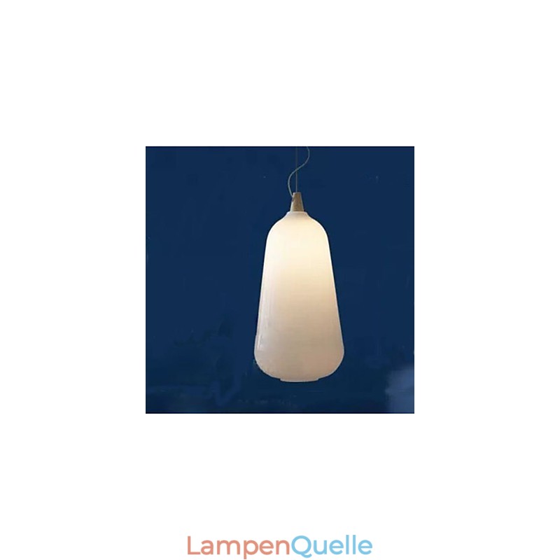 Milchweiße Glasflasche Pendelleuchte Natural Curve