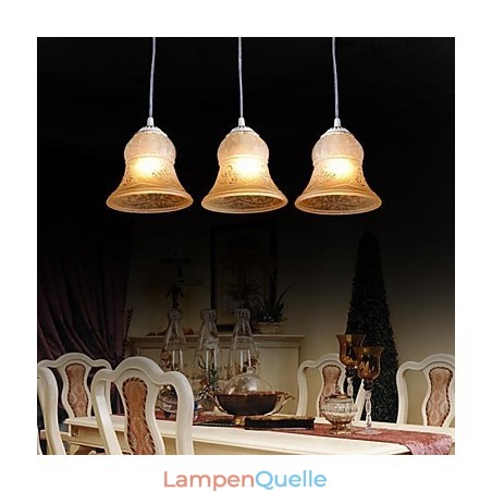 Weiß Anhänger Drei Lichter Muster Glas Schatten Hand Vergoldet Europäischen Retro Weiß Anhänger Drei Lichter Muster Glas Schatten Hand Vergoldet Europäischen Retro