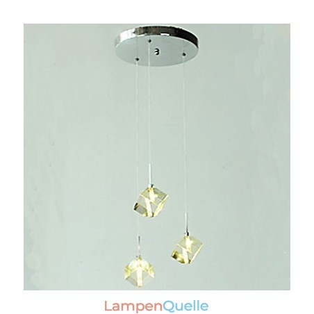 Mode Kristall Lampe Drei Kopf Kristall Anhänger