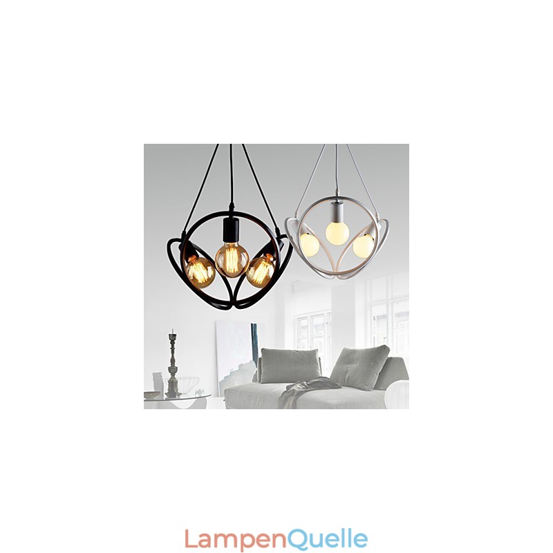 3 Lichter Kronleuchter Pendelleuchte Traditionell Klassisch Retro Metall