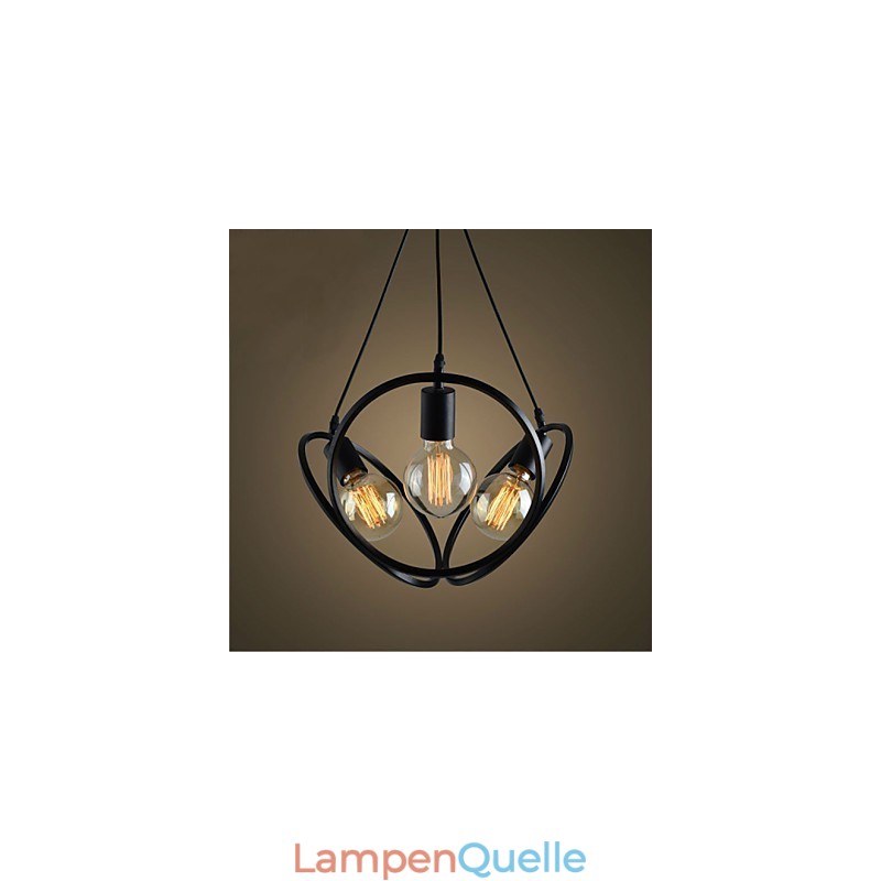 3 Lichter Kronleuchter Pendelleuchte Traditionell Klassisch Retro Metall
