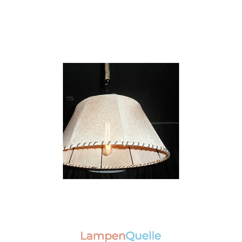 Pendelleuchte im nordamerikanischen Retro-Stil mit 1 Licht und Stoffschirm