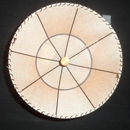 Pendelleuchte im nordamerikanischen Retro-Stil mit 1 Licht und Stoffschirm