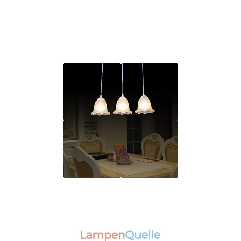 Pendelleuchte Drei Lichter Weiß Europäische Retro Klassisch