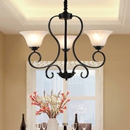 3 Lichter Retro Kronleuchter Country Metall