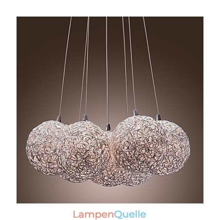 Moderne Pendelleuchte aus Aluminium mit 7 Lichtern Moderne Pendelleuchte aus Aluminium mit 7 Lichtern