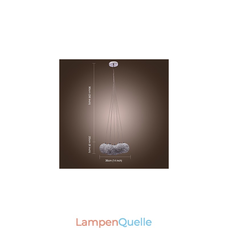 Moderne Pendelleuchte aus Aluminium mit 7 Lichtern