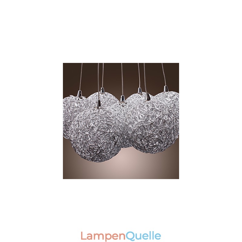 Moderne Pendelleuchte aus Aluminium mit 7 Lichtern